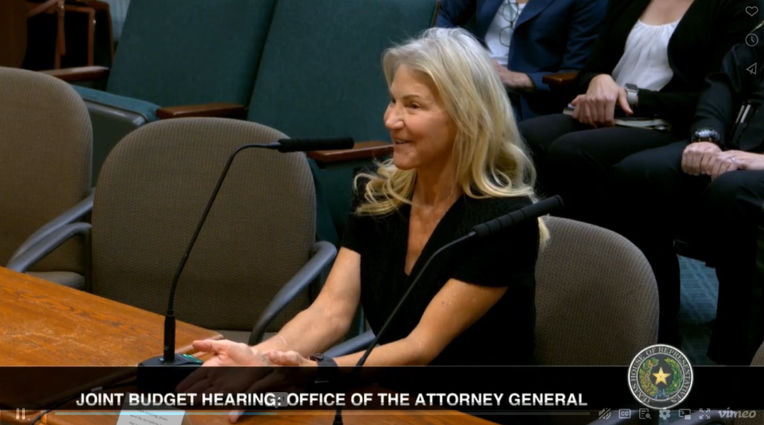 Ann testifying at Capitol